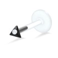 Gemstone Triangle Shaped Labrets Push-in LA-375
